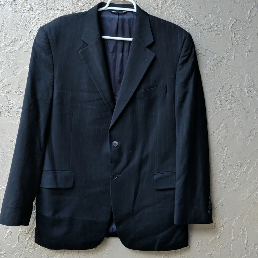 Jack Victor Saks Fifth Avenue Men's Pinstripe Suit Coat Size 42R